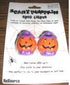 (image for) Scary Pumpkin Shoe Lights Shoe Clips Light Clip - Click Image to Close